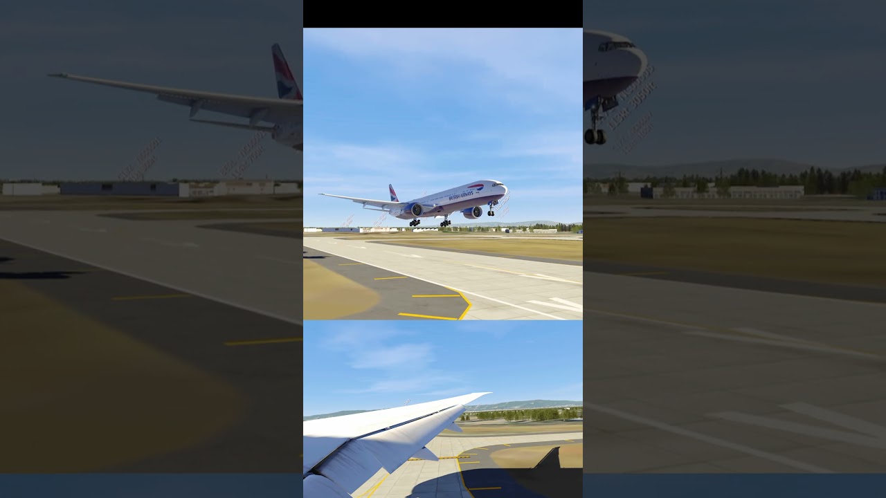 ✈️Boeing 777 ER ⚠️ RUNWAY LANDING  