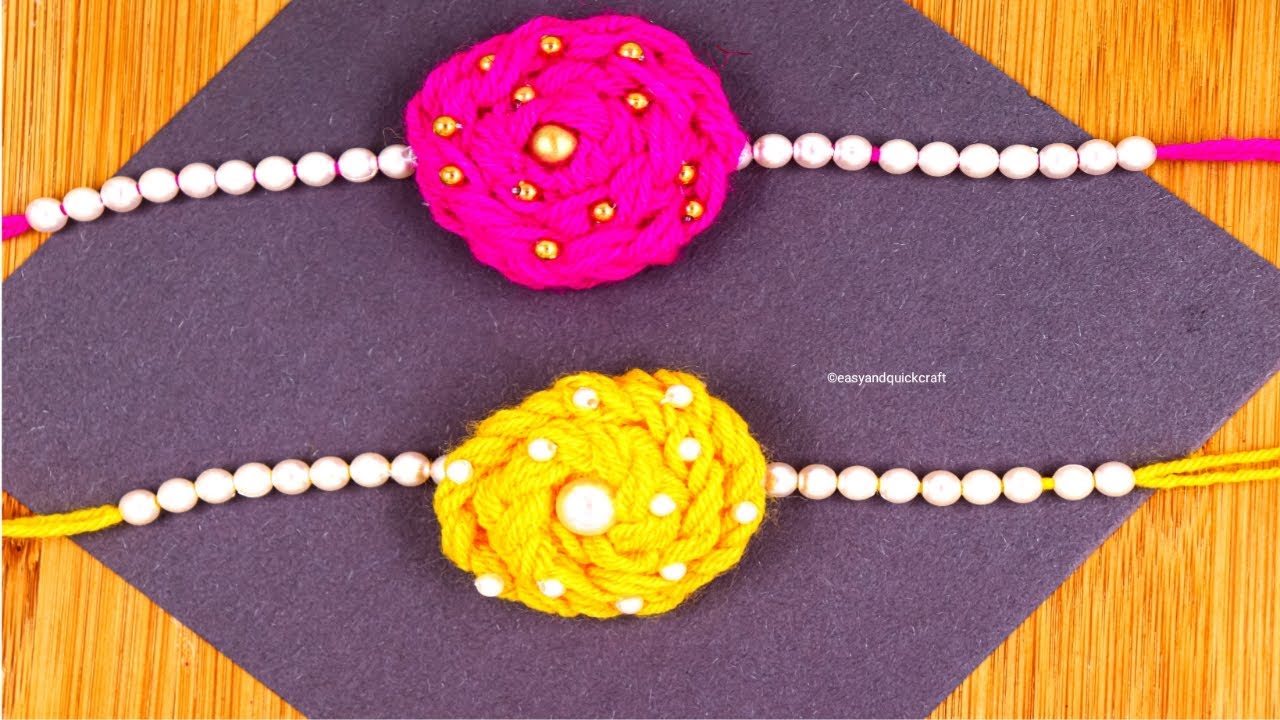 LATEST RAKHI - HOW TO MAKE RAKHI AT HOME/RAKHI DIY/RAKHI MAKING ...