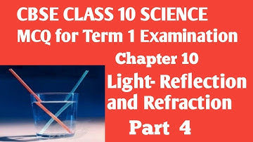 CBSE CLASS 10 SCIENCE MCQ II LIGHT- REFLECTION AND REFRACTION