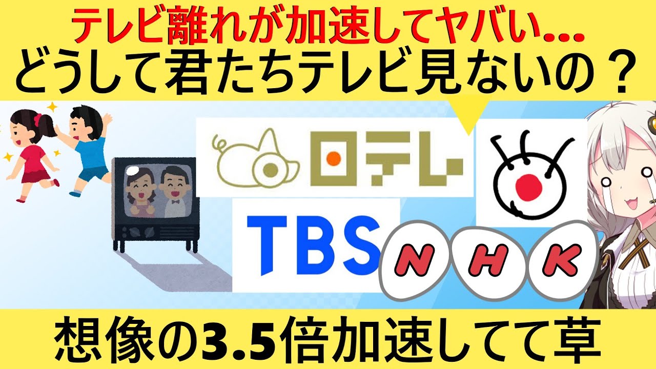20代の◯割、全くテレビを見ない…→究極のテレビ離れ時代へ突入する…