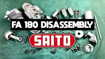 Saito FA 180  Part 1/3. Disassembly.  Cam Problem and Service.