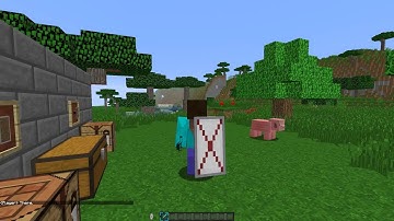 Minecraft 1.9 - How to Craft a Shield and Design it with a Banner