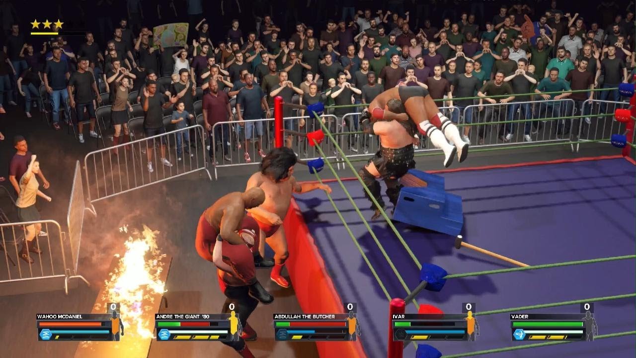 Wahoo McDaniel vs. Abdullah the Butcher vs. Vader vs. Andre the Giant