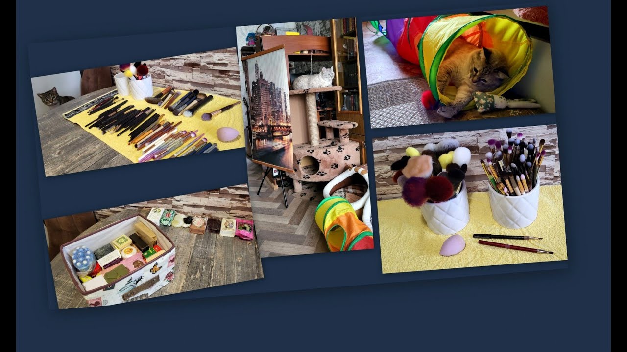 ВЛОГ:  ПУШИСТЫЕ СТРАСТИ, ВЫБИРАШКИ МЫЛА, КИСТИ СУШИЛА ТОСЯ...