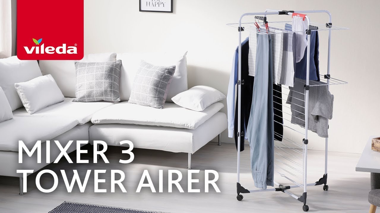 Vileda Mixer 3 Tower Airer - YouTube