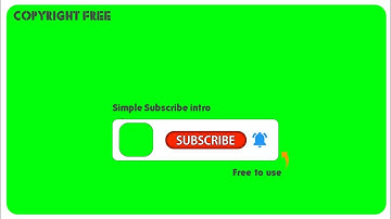 Subscribe intro For youtube channel | Subscribe and bell button intro | Green Screen | No Copyright