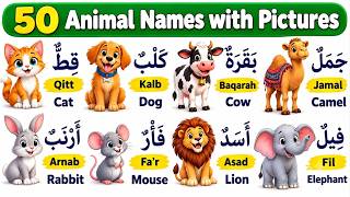 50 Animal Names in Arabic with Pictures | Arabic Vocabulary for Beginners