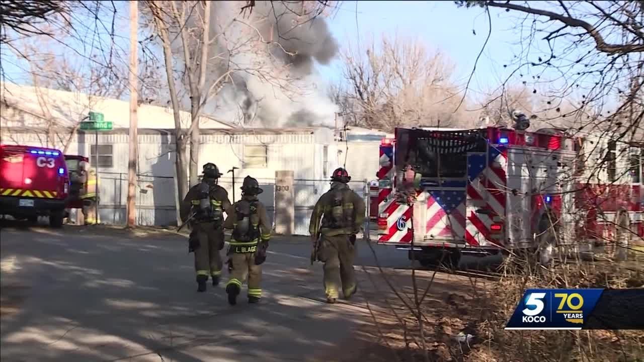 OKC Fire: Crews respond to fire at a metal warehouse - YouTube