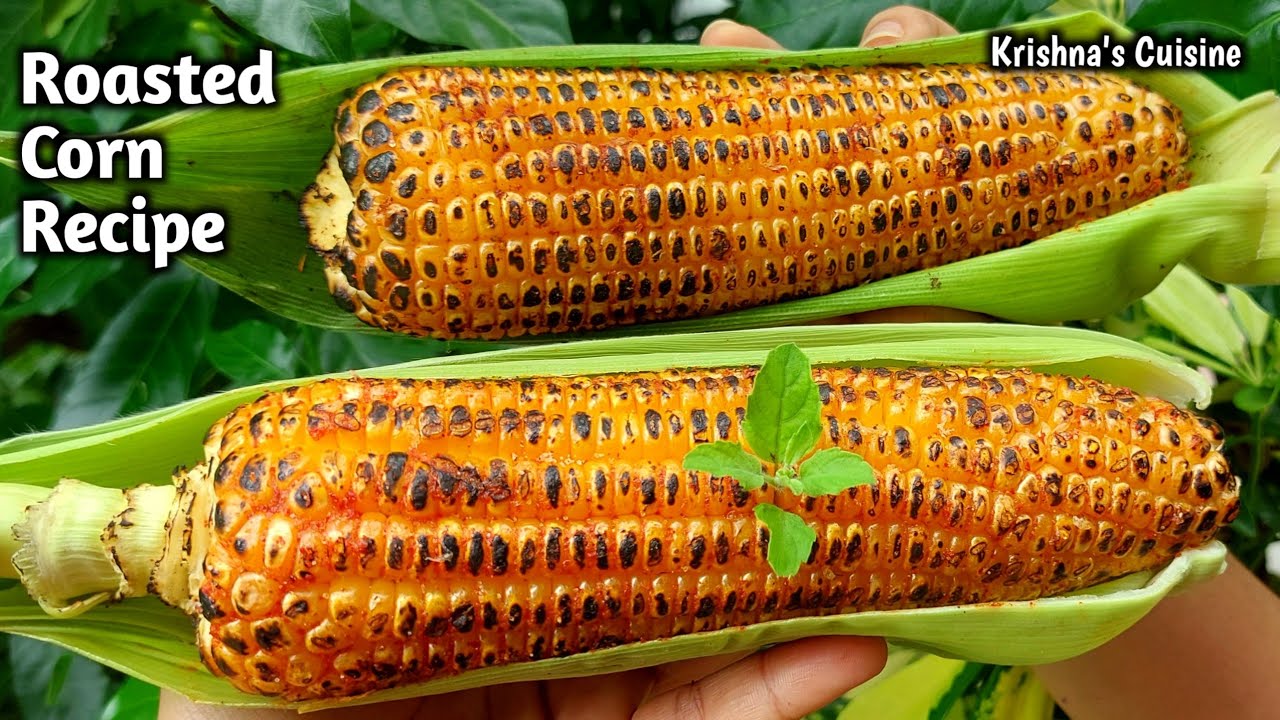 Roasted Corn Recipe || Roasted Bhutta Recipe || Corn Masala || Krishna's Cuisine 