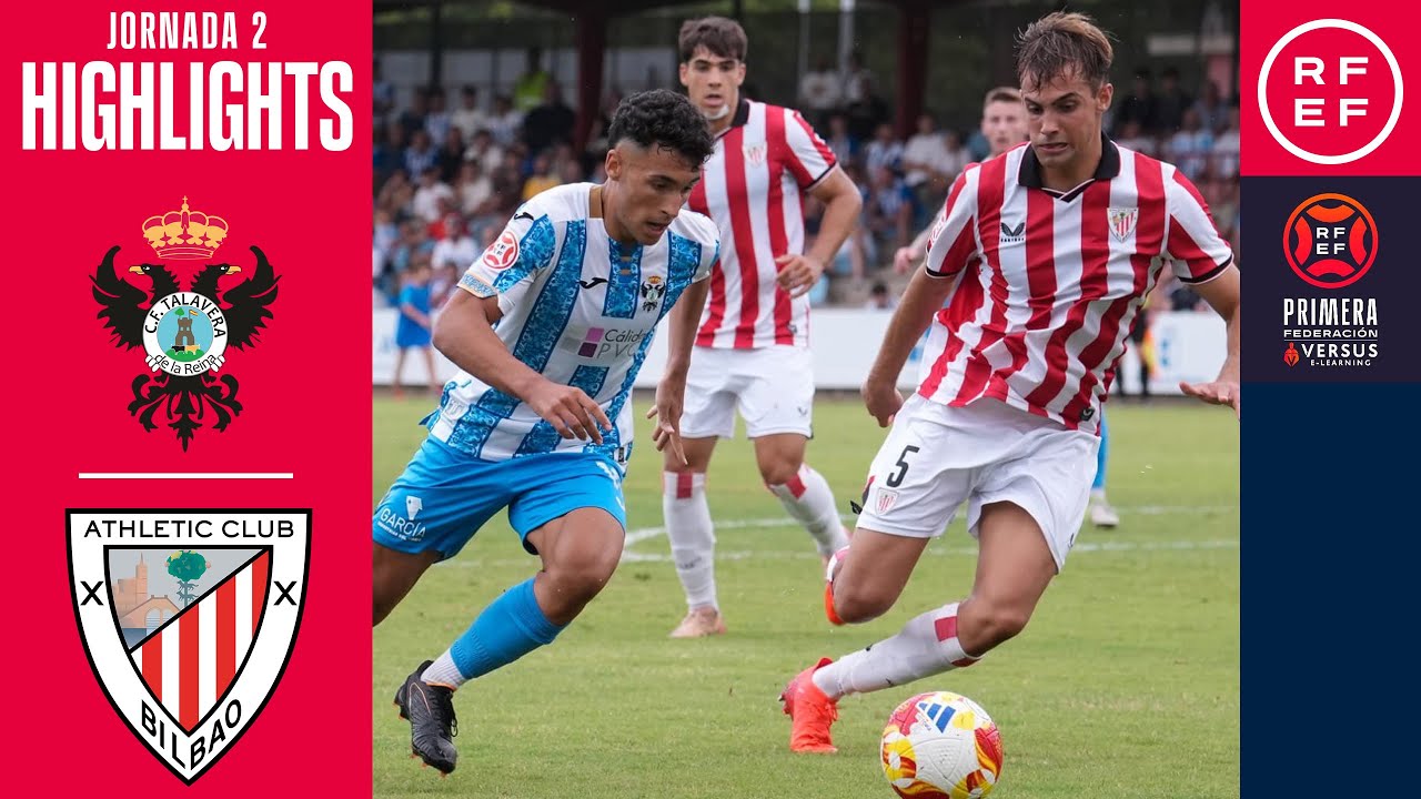 Resumen #PrimeraFederación | CF Talavera 1-1 Athletic Club B | Jornada 2 | Temporada 2025/26