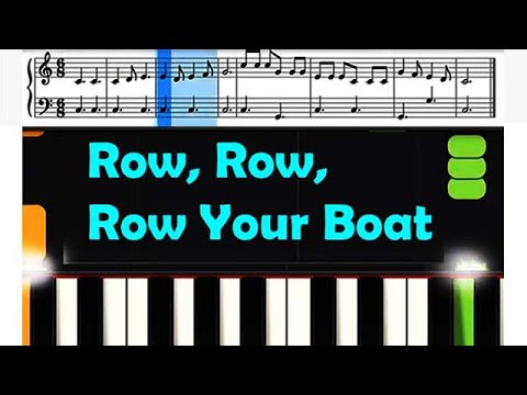 How to play Easy Piano Songs for Beginners : Row, Row, Row Your Boat