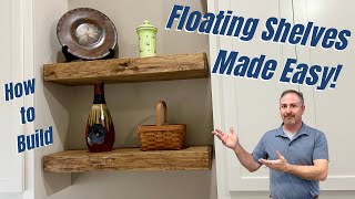Build and Install Plywood Floating Shelves using Sheppard Brackets.