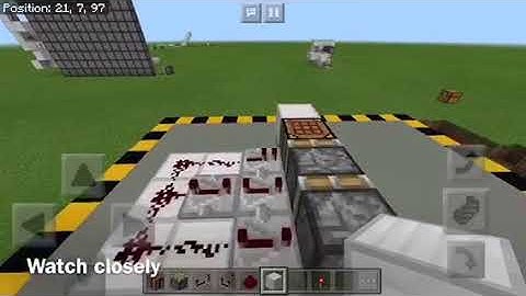 How to make a hidden crafting table in MCPE [redstone]