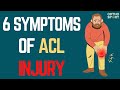 6 symptoms of Anterior Cruciate Ligament (ACL)  Injury /Tear
