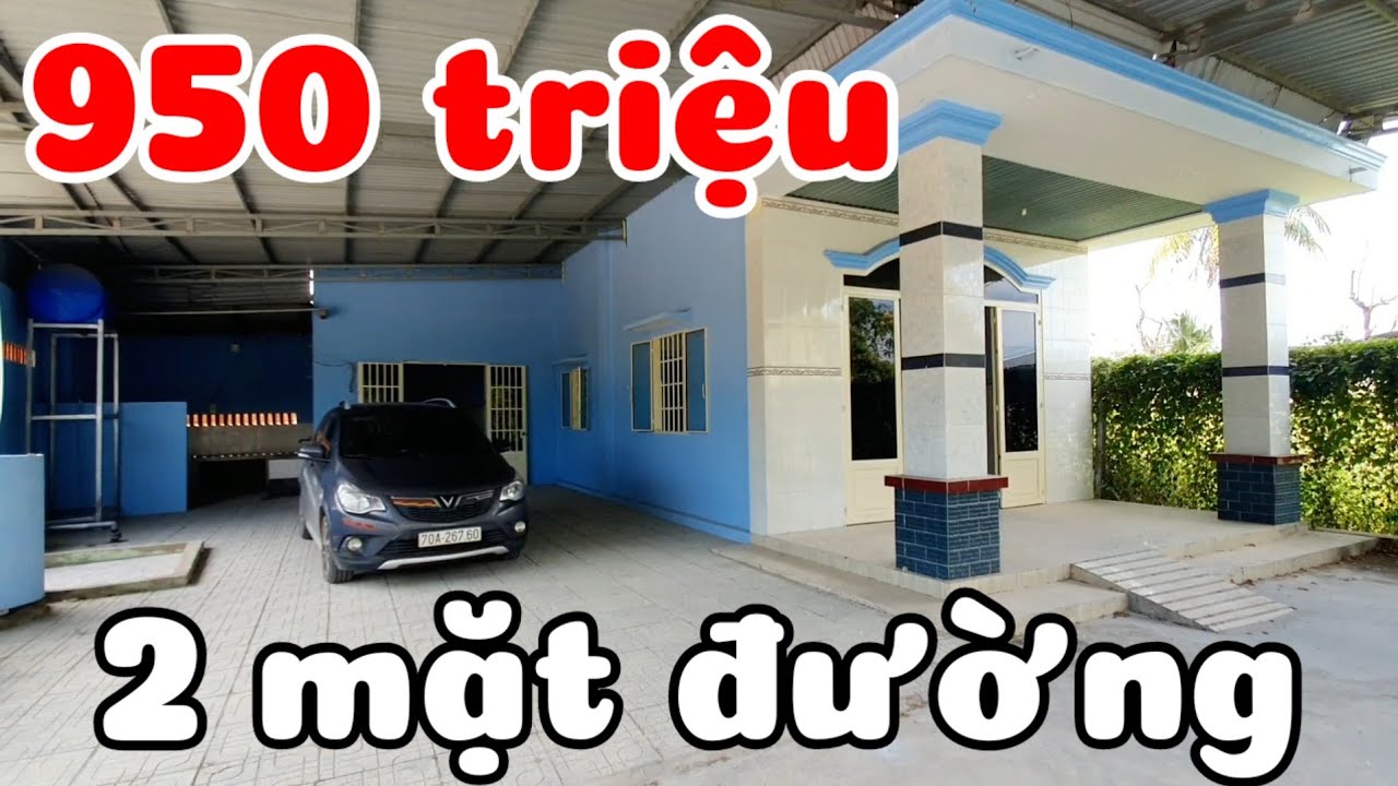 Nhà đất nở hậu 2 mặt đường 242m2 bán giá rẻ 950 triệu gần cty xí nghiệp ở Thạnh Đức Gò Dầu Tây Ninh