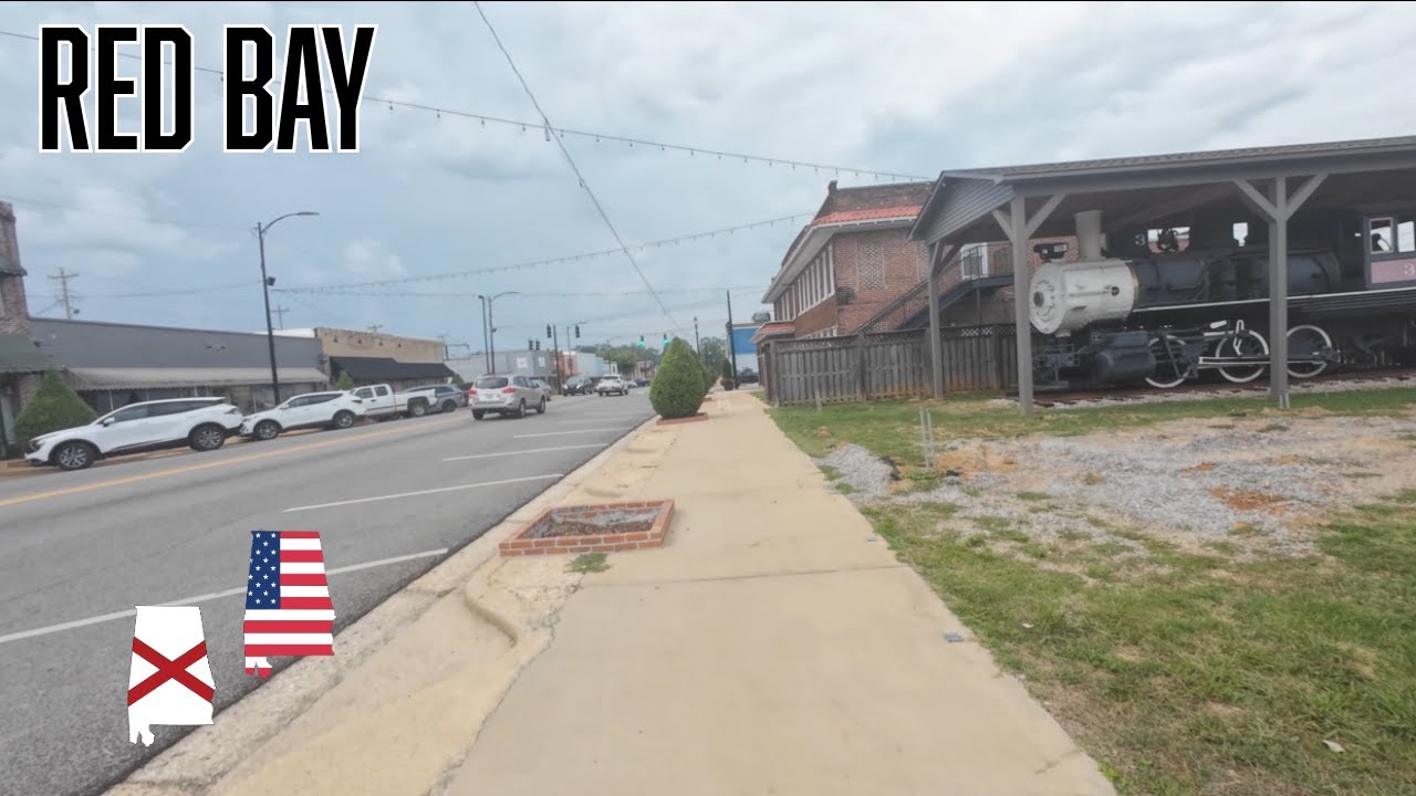 Ред-Бей, Алабама I Центр города I Лесопилка I Железнодорожный город I 4K