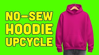 Easy No Sew Ways to Upcycle a Hoodie Sweatshirt - YouTube