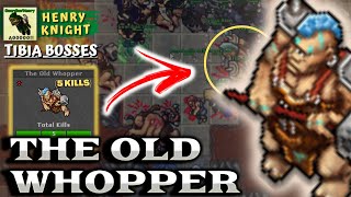 TIBIA BOSSTIARY #32 - HOW TO MAKE BOSS THE OLD WHOPPER, BOSS NEMESIS (5 KILLS), 100 POINTS
