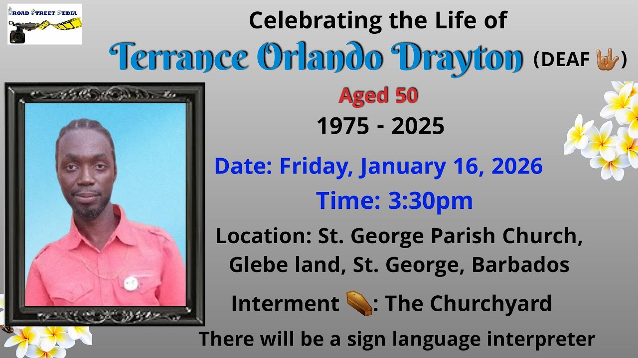 HD - Celebration the Life of Terrance Orlando Drayton (Deaf) - Barbados funeral live