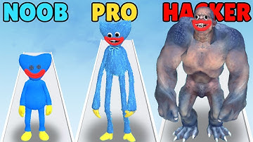 NOOB vs PRO vs HACKER in Monster Evolution Poppy Playtime Huggy Wuggy (New Update) Part4