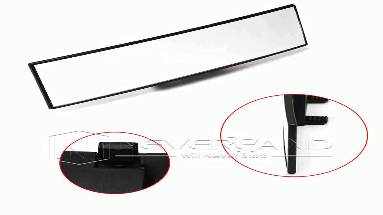 Opar Auto Car 300mm Wide Convex Curve Interior Clip On Panoramic Rear View