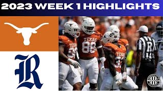 Rice vs #11 Texas Football Game Highlights 9 2 2023
