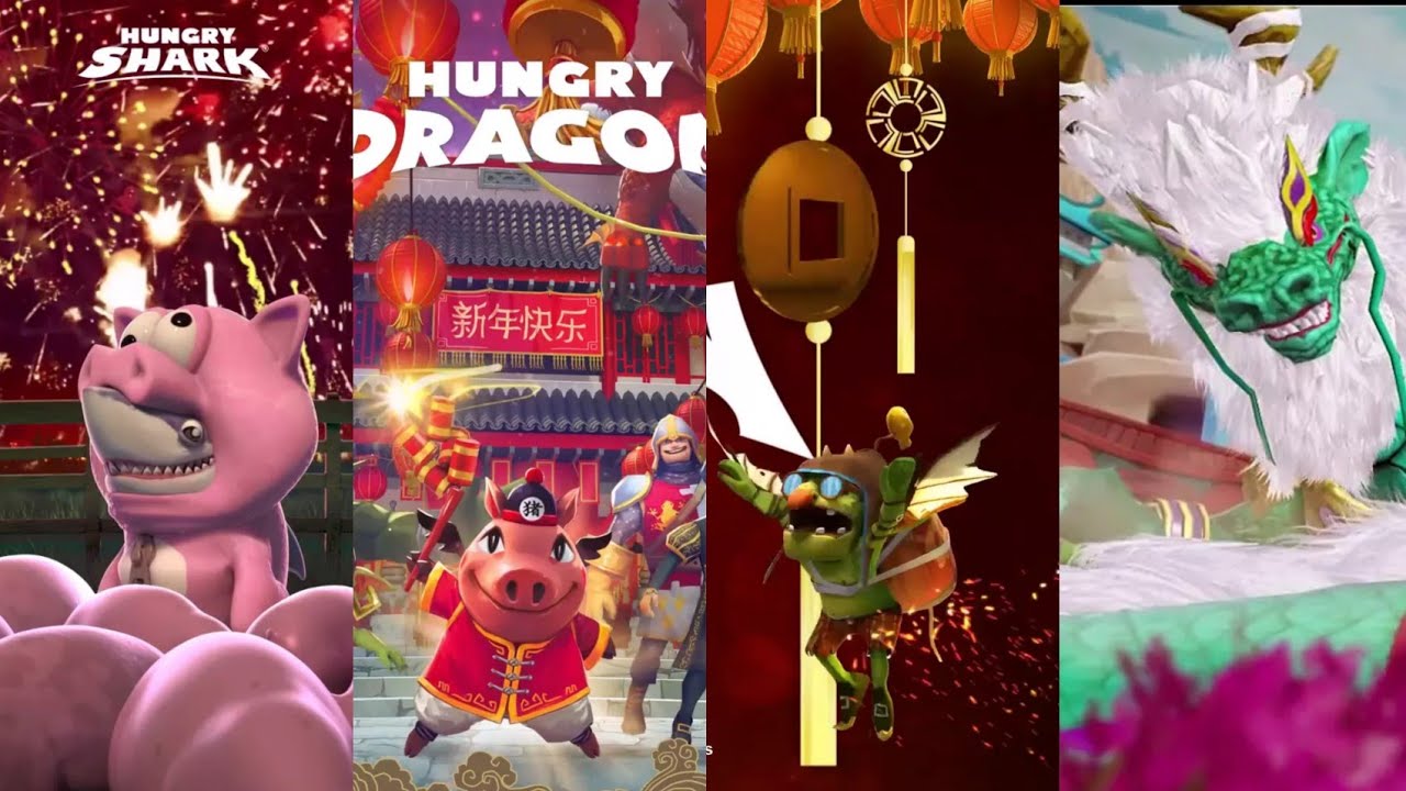 Chinese New Year All Hungry Shark/Dragon Trailers !
