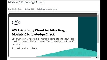 AWS  Cloud Architecting - Module 6 - Knowledge Check Answers