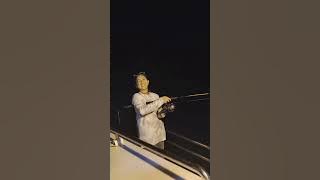This beautiful woman caught a BIG fish while fishing following a fisherman in the middle of the n...