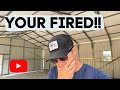 I FIRED THEM!!  26x40 metal building Dream Garage build Ep.2