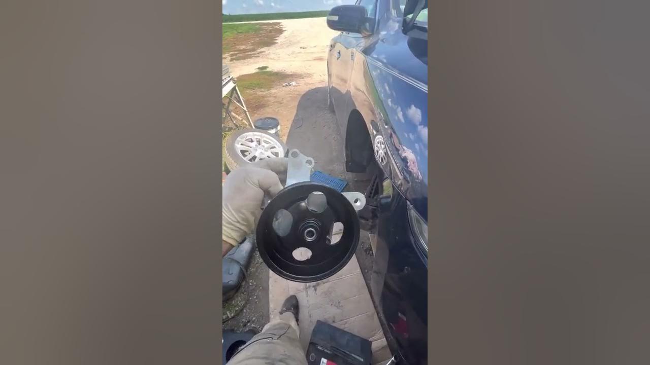 2010 Nissan maxima power steering pump removal - YouTube