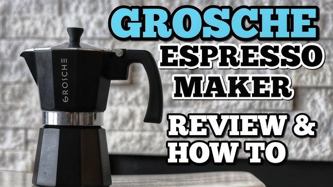 GROSCHE Milano Stovetop Espresso Maker Moka Pot 6 Espresso Cup - 9.3 oz,  Blue - Expresso Coffee Maker Stove top Coffee Maker Moka Italian Espresso  greca Coffee Maker Brewer Percolator 