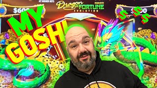 DRAGON FLASHING GOLD!! with VegasLowRoller on Dragon of Fortune Evolution Slot Machine