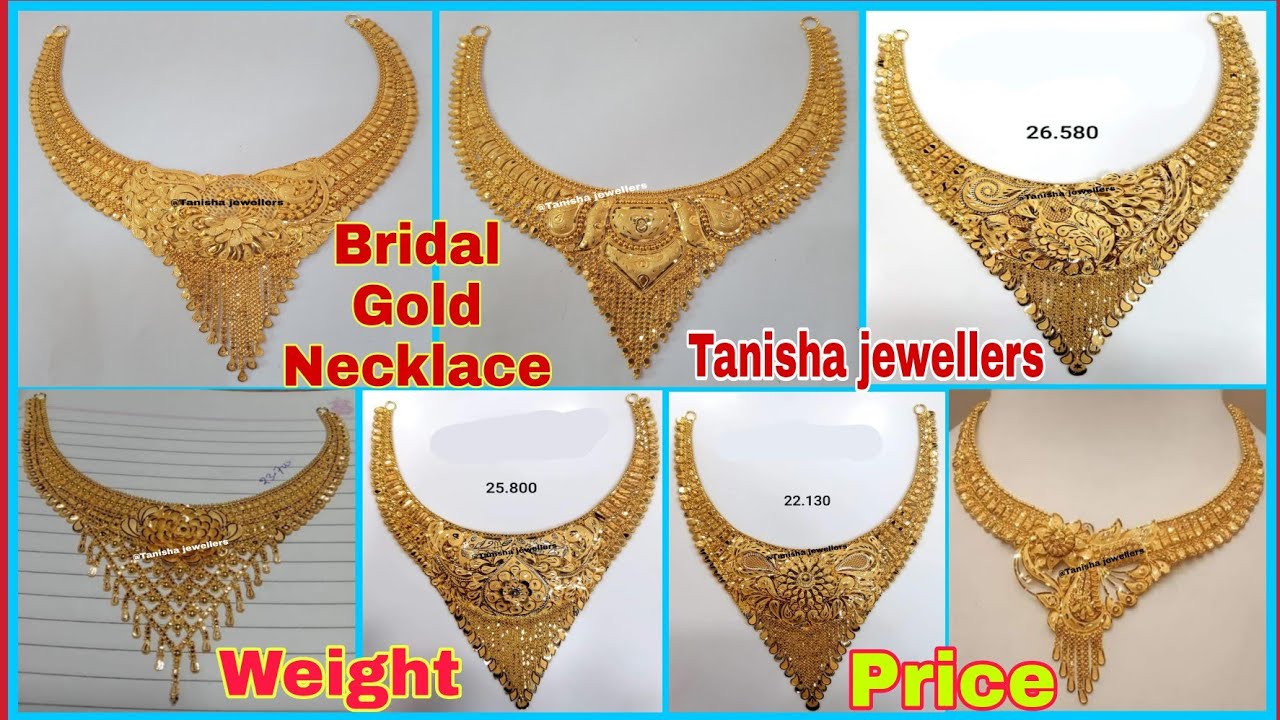 Latest Wedding Gold Necklace || Bridal Gold Necklace Designs With ...