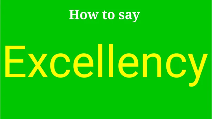 How to pronounce Excellency | Excellency pronunciation