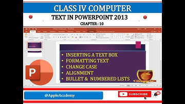 CLASS 4 COMPUTER CH 10 TEXT IN  POWERPOINT  2013