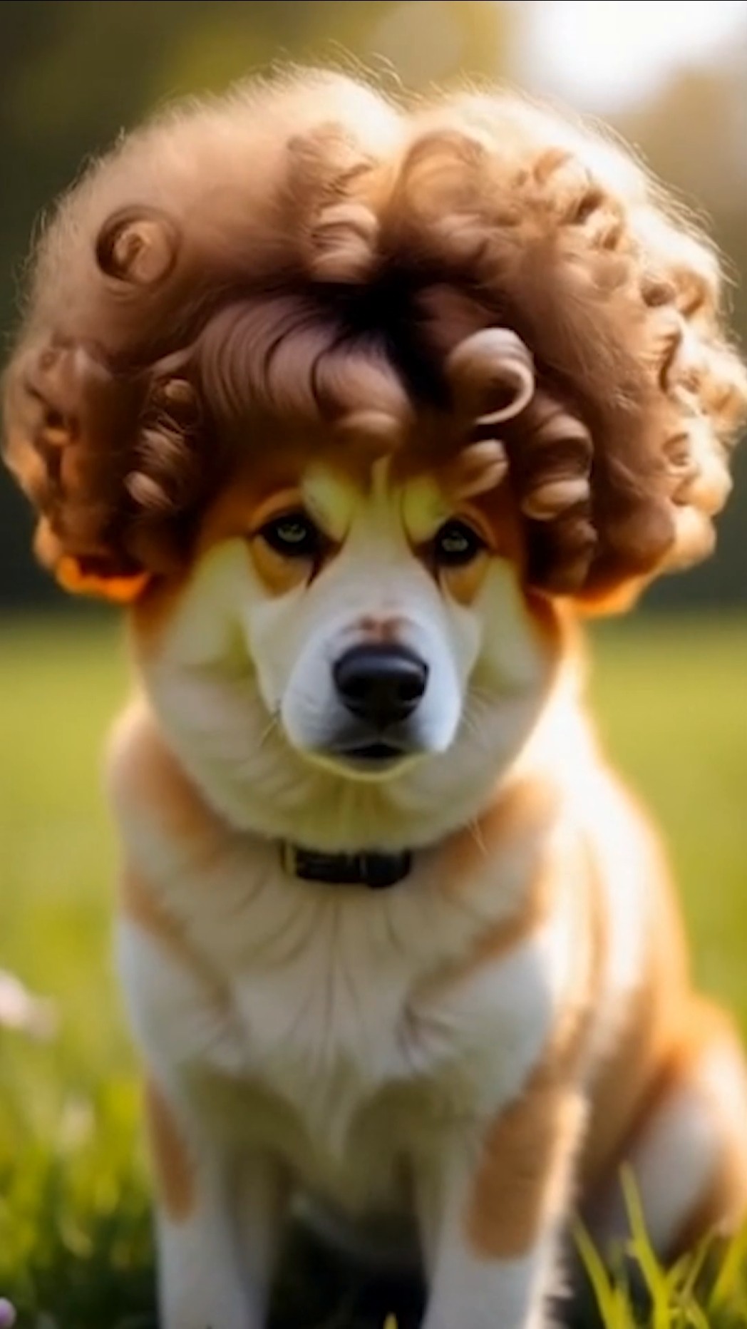 The dog is very cute