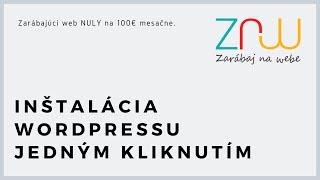 Inštalácia Wordpressu Na Wedose - Zarábajúci Web Z 0 Na 100 Mesačne