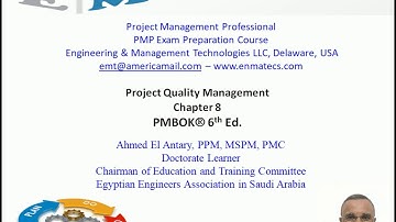 PMP 6th Ed - Chapter 8 - Quality L1 - El Antary