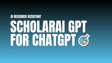 AI Research Assistant - ScholarAI GPT for ChatGPT