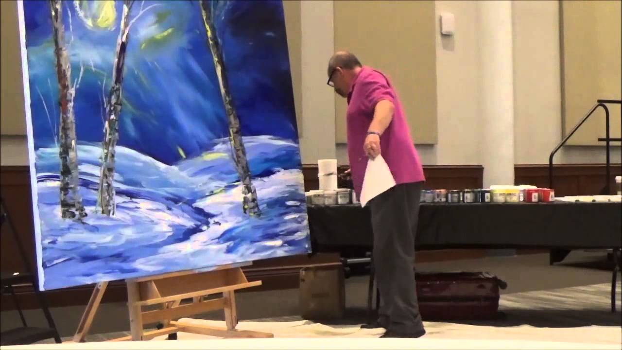 Michael Tolleson paints a wedding backdrop live during "Love and Autism