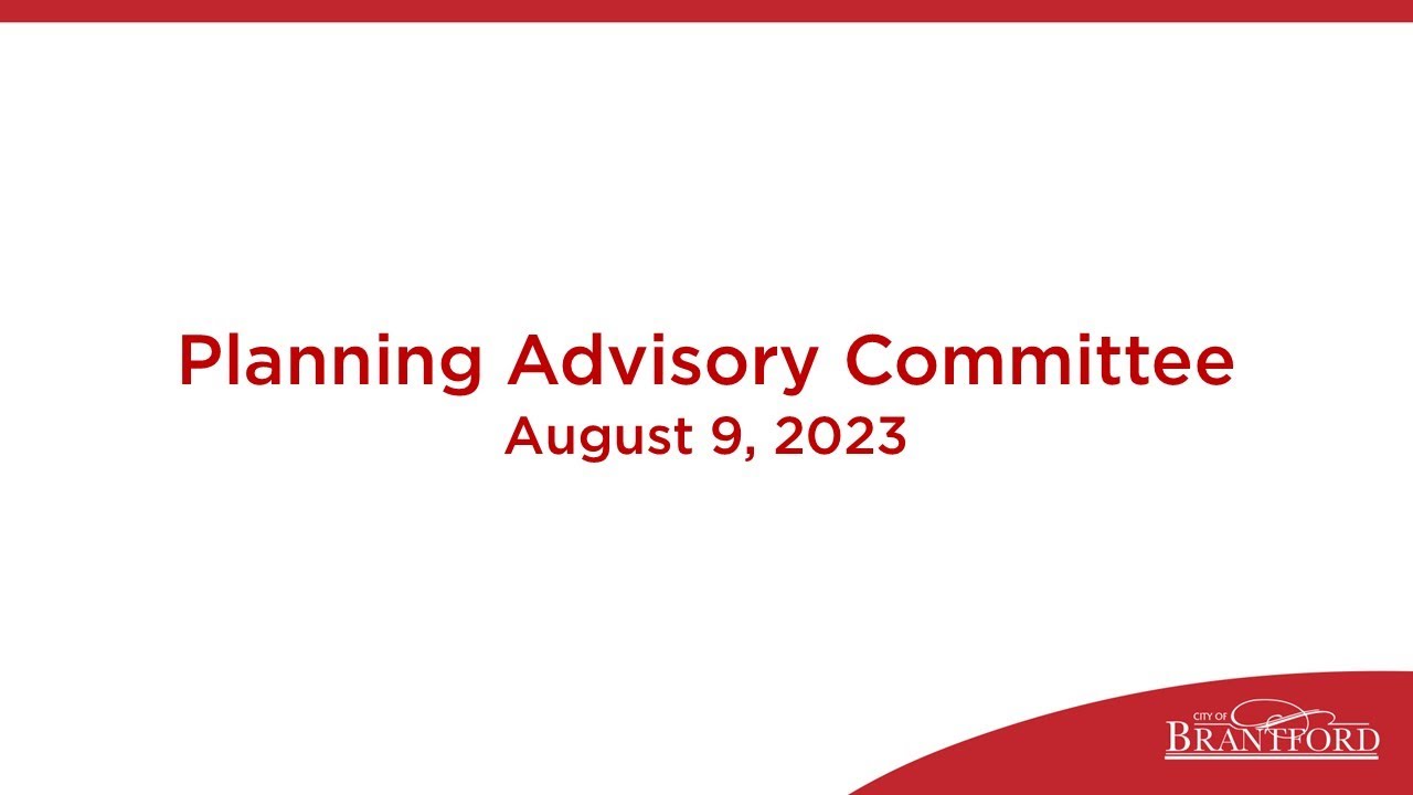 Planning Advisory Committee YouTube