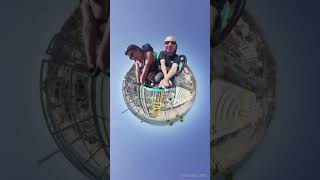 Roller coaster ride tiny planet style