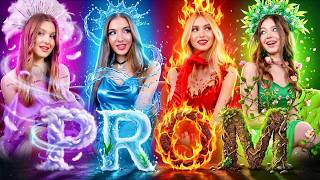 ¡Cuatro Elementos en el Baile de Graduación! Chicas Fuego, Agua, Aire y Tierra Se Van del Instituto