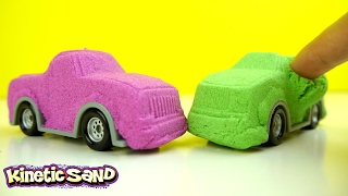 ألعاب سيارات أطفال من الرمل السحري! DIY Kinetic Sand Cars