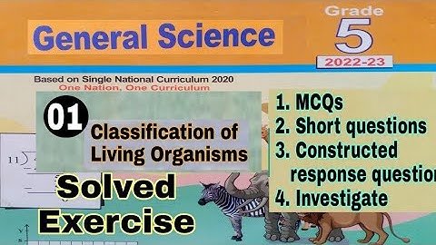 Class 5 Science Chapter 1 | Classification of living organisms | question answer | ilmi darasgah