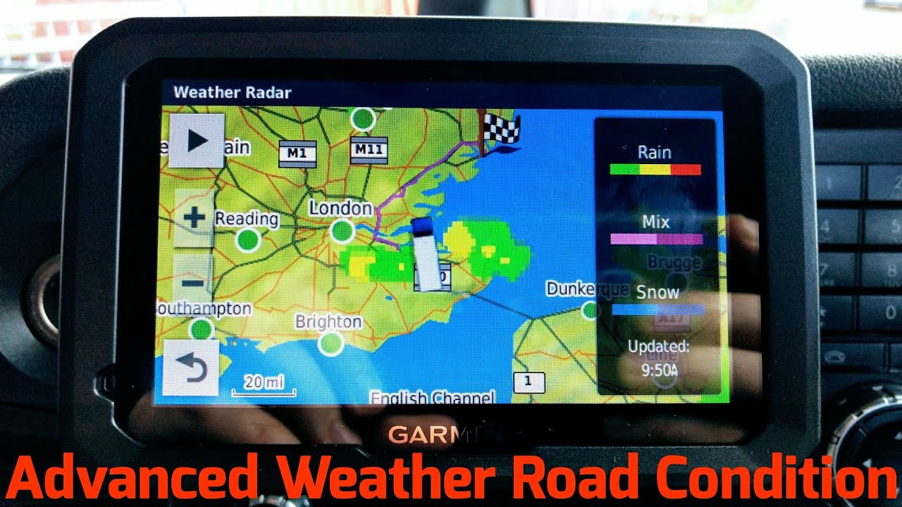Garmin Dezl 580 Advanced Weather Information Truck Satnav YouTube