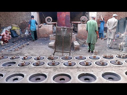 Amazing process of metal casting at a