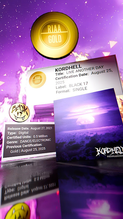 Download lagu Kordhell - Live Another Day goes Gold! #kordhell #phonk