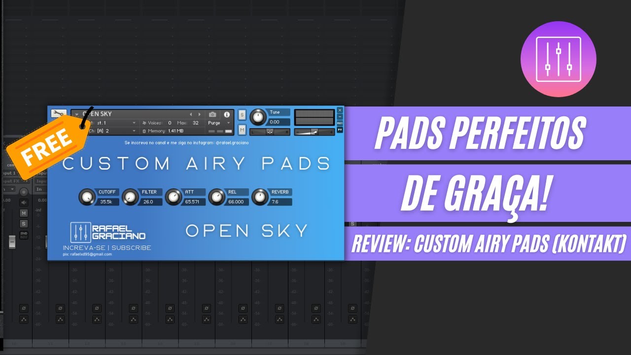 UMA BIBLIOTECA COM PADS INCRÍVEIS 100% GRÁTIS! | CUSTOM AIRY PADS - REVIEW (Kontakt)